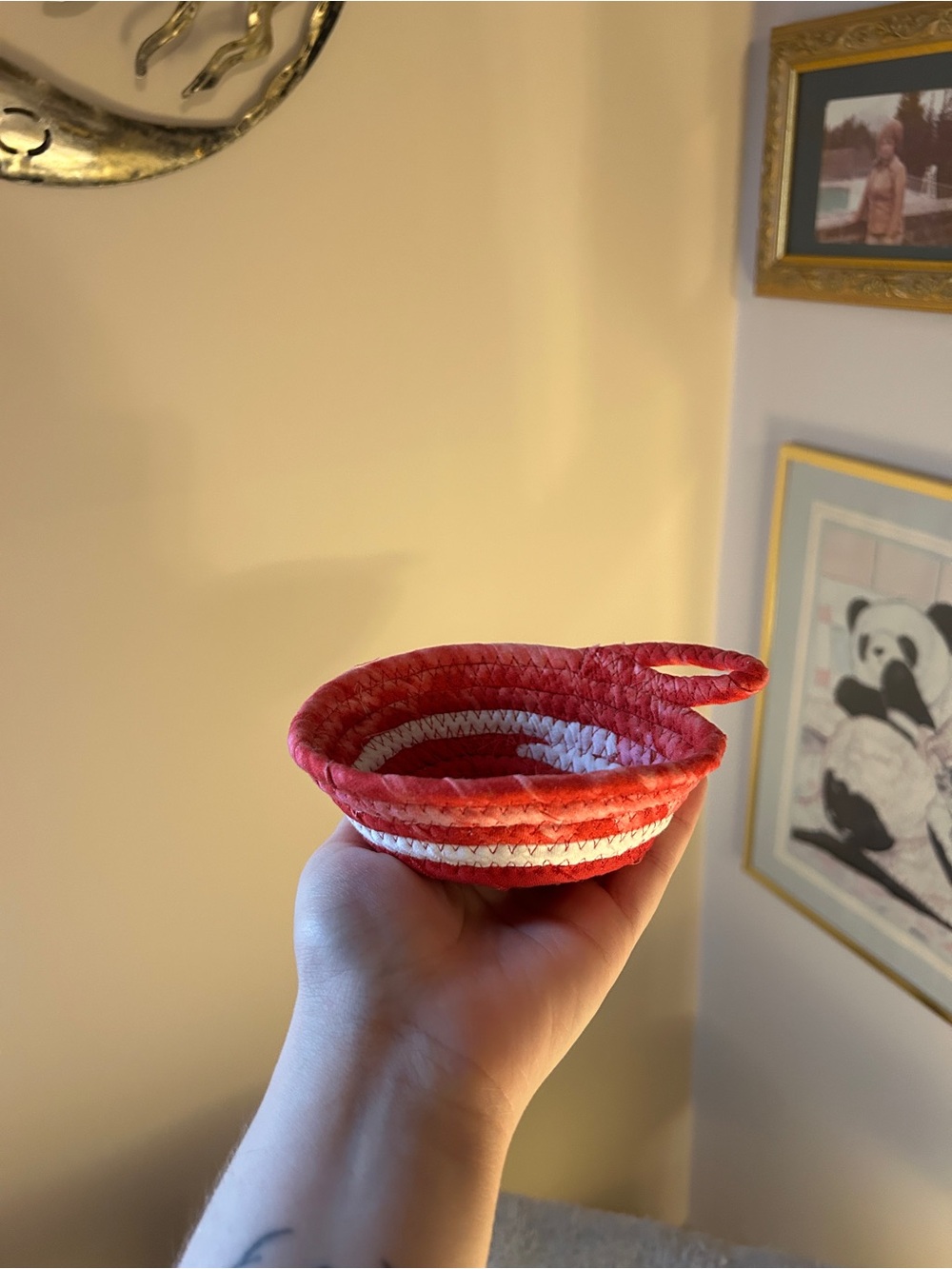 Fabric rope bowl red